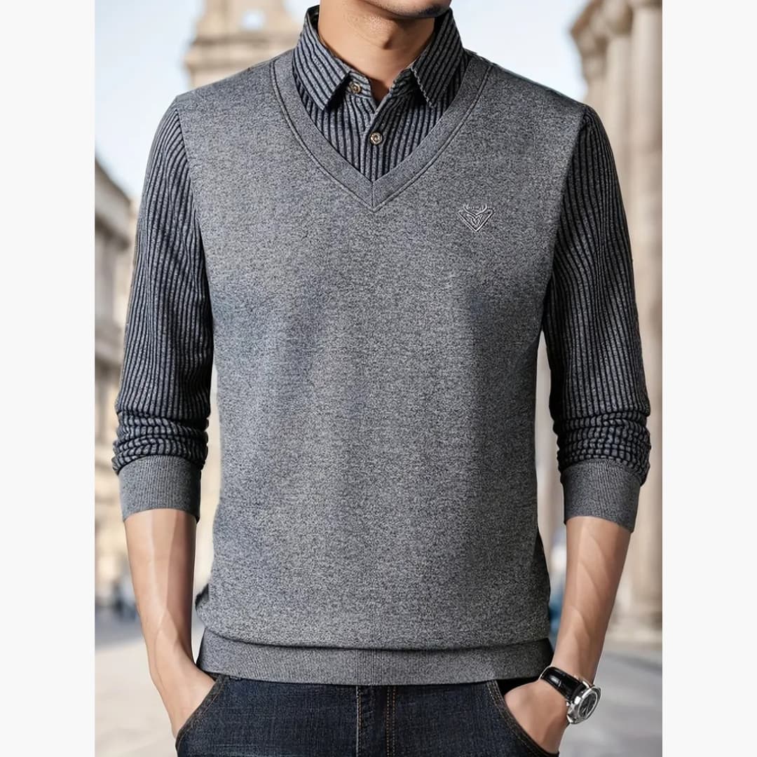 Rafael - Stylish striped knitted sweater for men