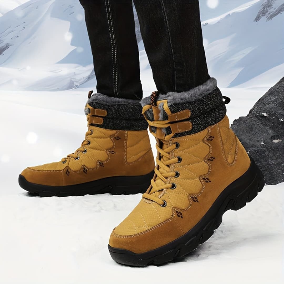 Winter thermal hiking shoes for men Warm durable and slip-resistant