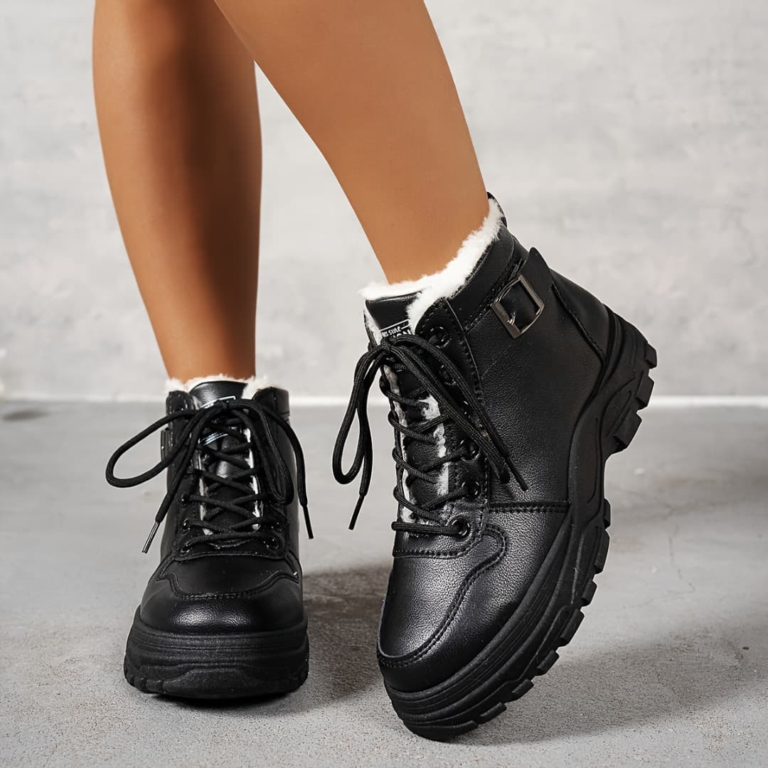 Arctic Elegance Women's Winter Snow Boots Waterproof Non-Slip with Fur Lining