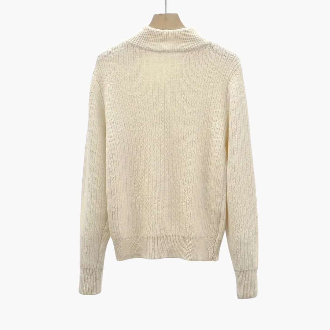 Francesca - Cozy sweater with mocha collar for women