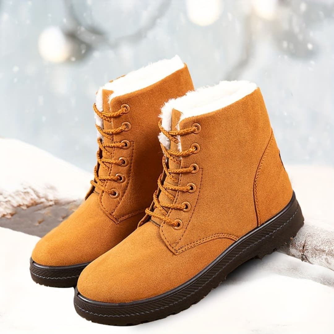 Women's Winter Plush Ankle Boots Stylish Warm with Slip-resistant Design