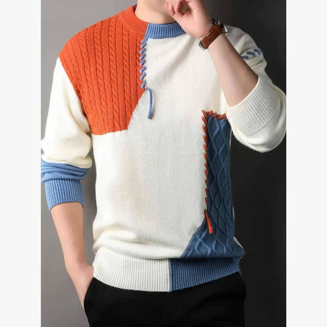 Cyril - Trendy knitted lap sweater for men