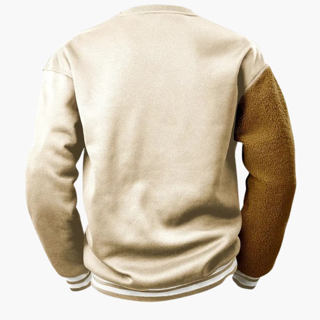 Dragomir - Comfortable sweater with bear embroidery for men