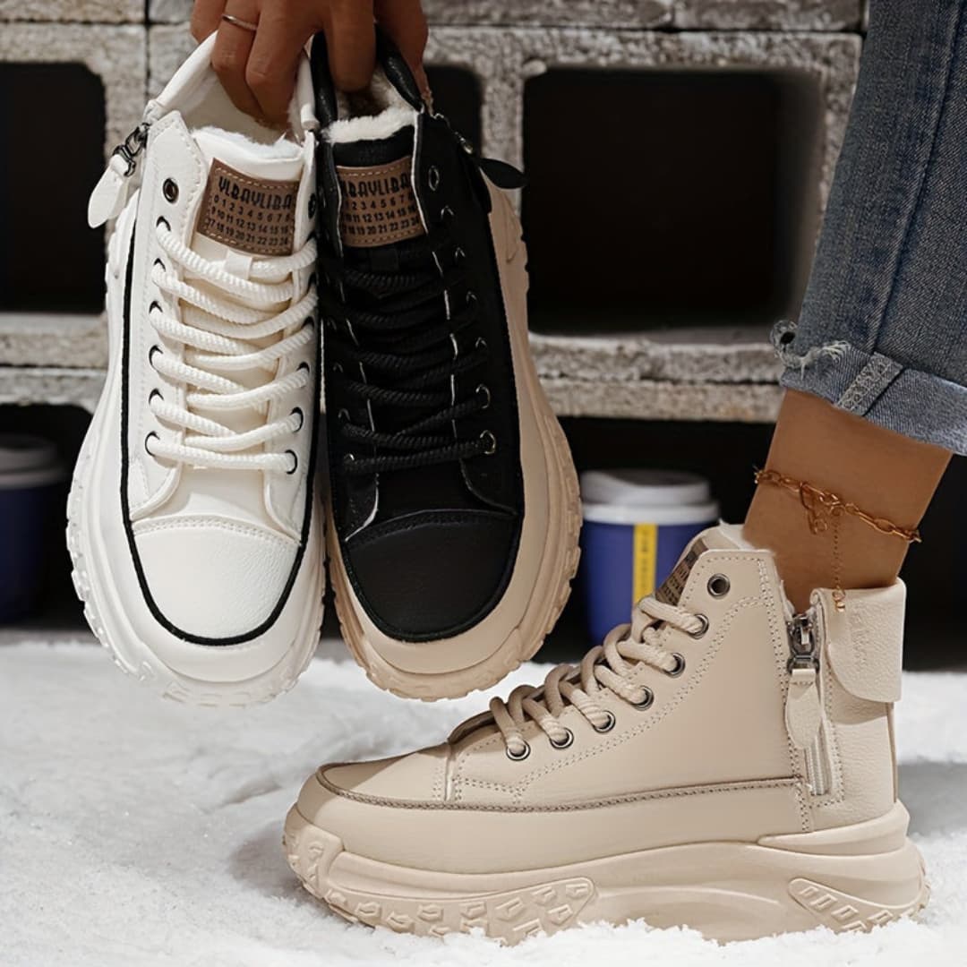 Winter Platform Boots for Women - Warm and Stylish for Outdoor Use