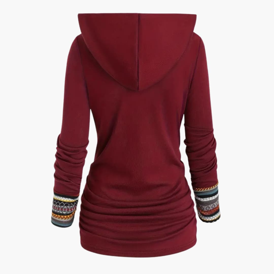 Gemma - Stylish hoodie with ethnic print for women