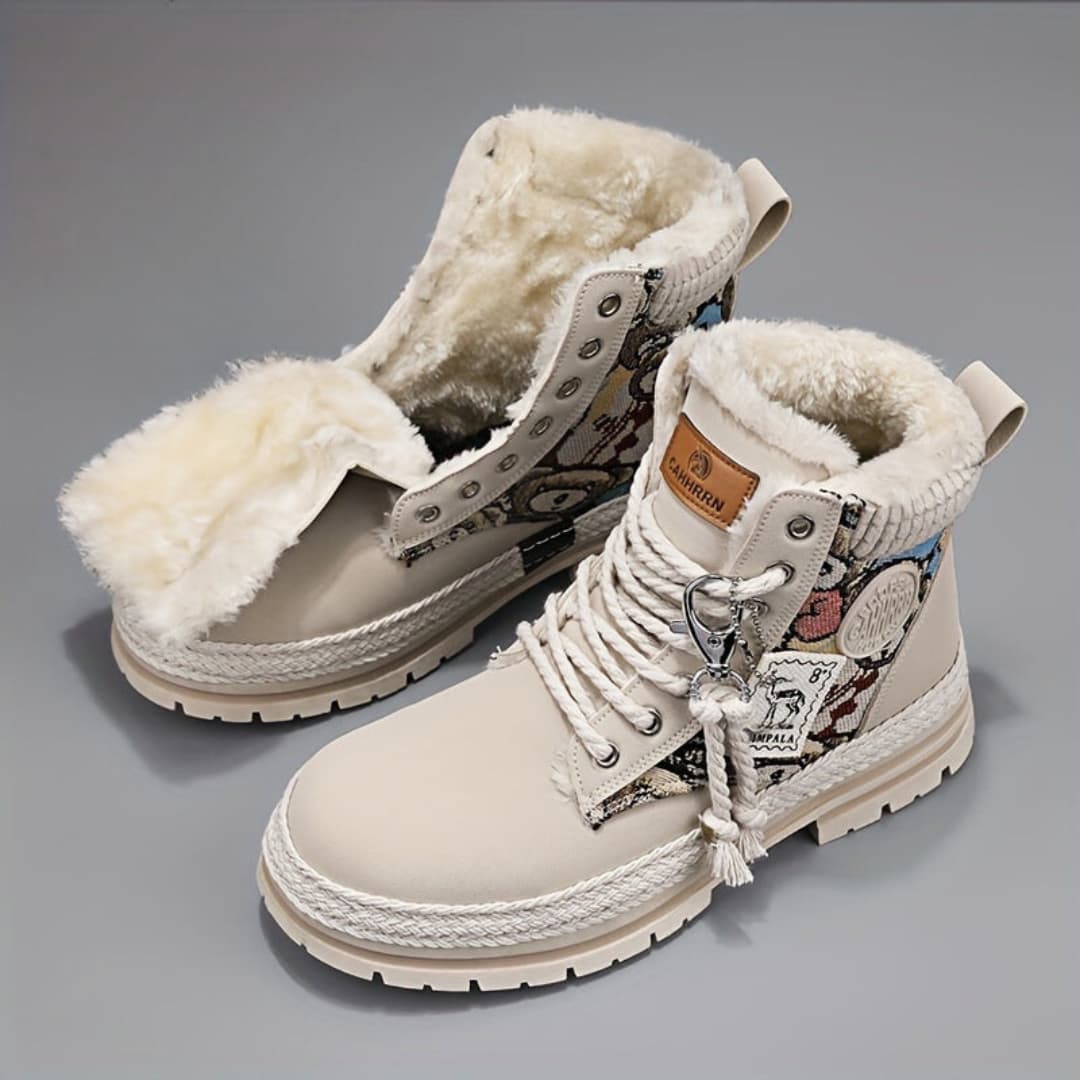 Motorcycle boots with graphic print for men windproof slip-resistant and stylish
