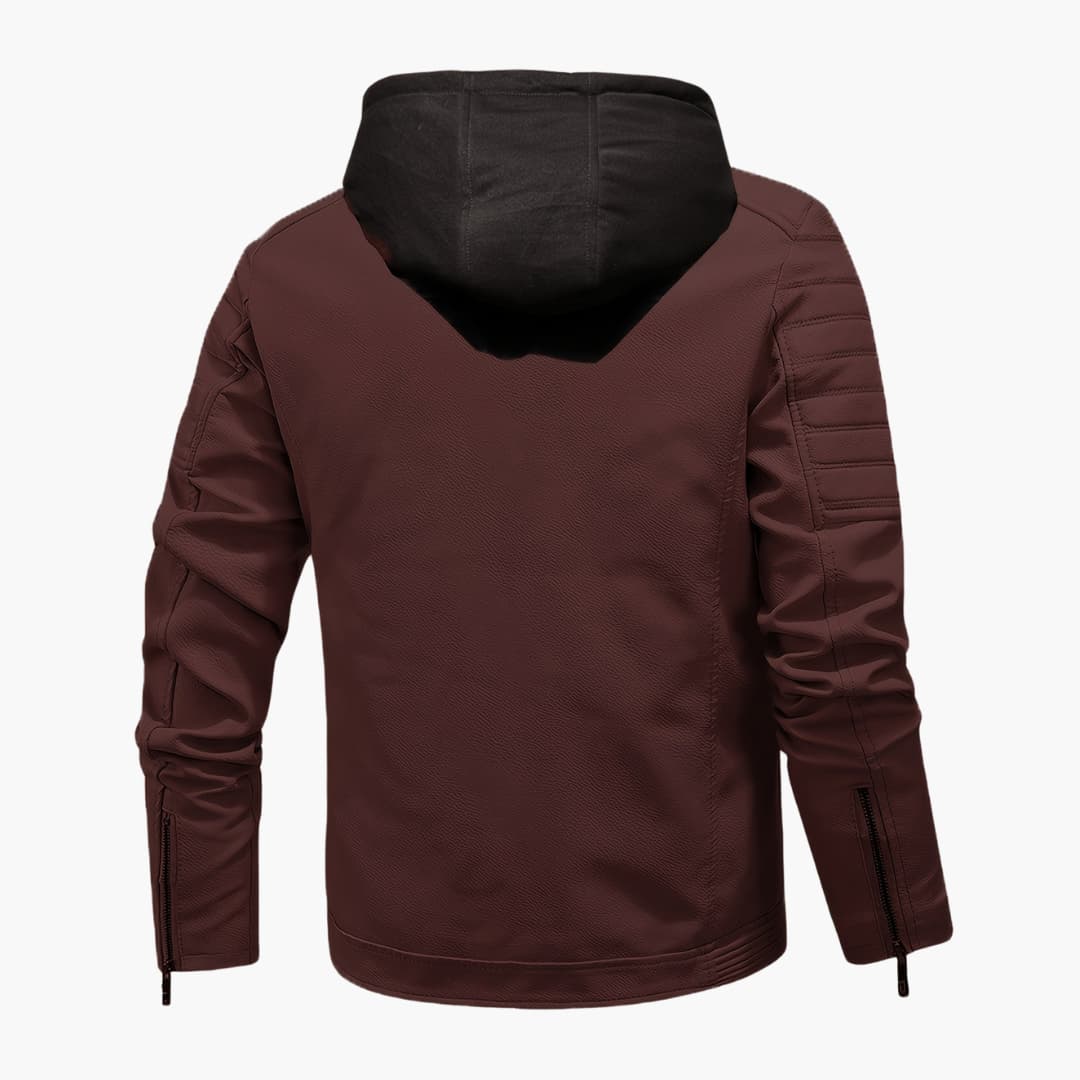 Men's softshell jacket with hood, windproof jacket