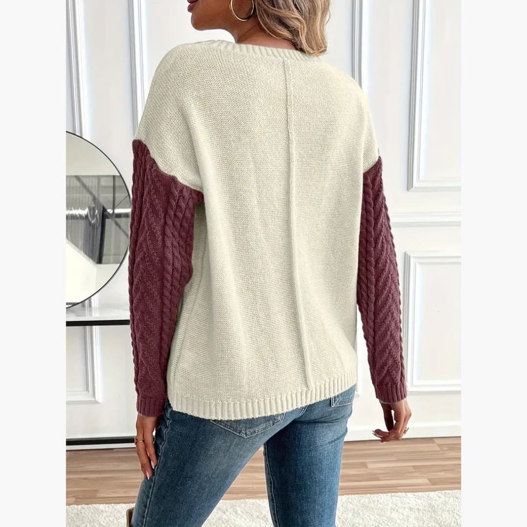 Elena - Stylish cable-knit sweater for women
