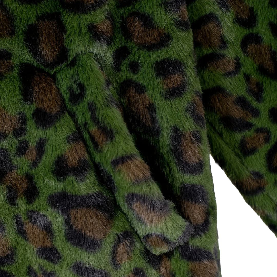 Plus Size Leopard Print Open Front Long Sleeve Jacket
