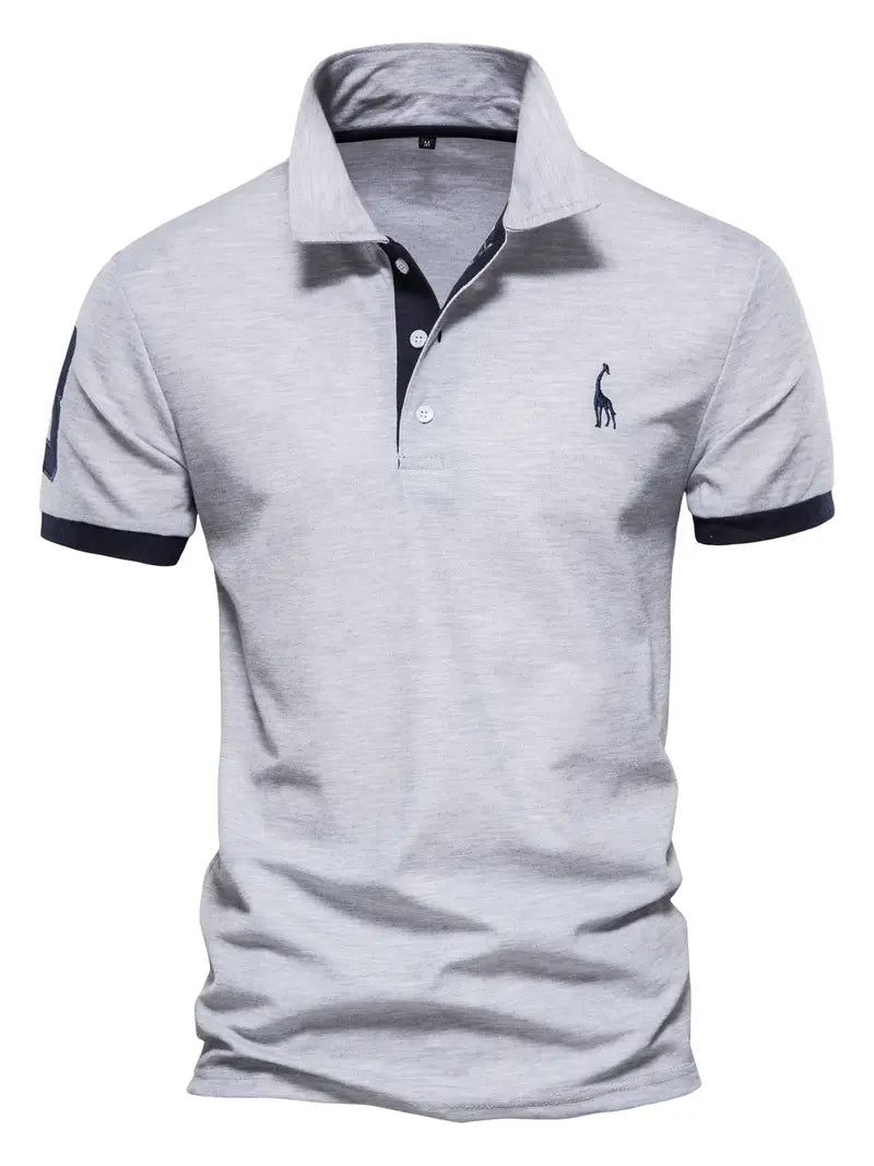 Harrison™ - Slim-fit Embroidered Striped Polo Shirt