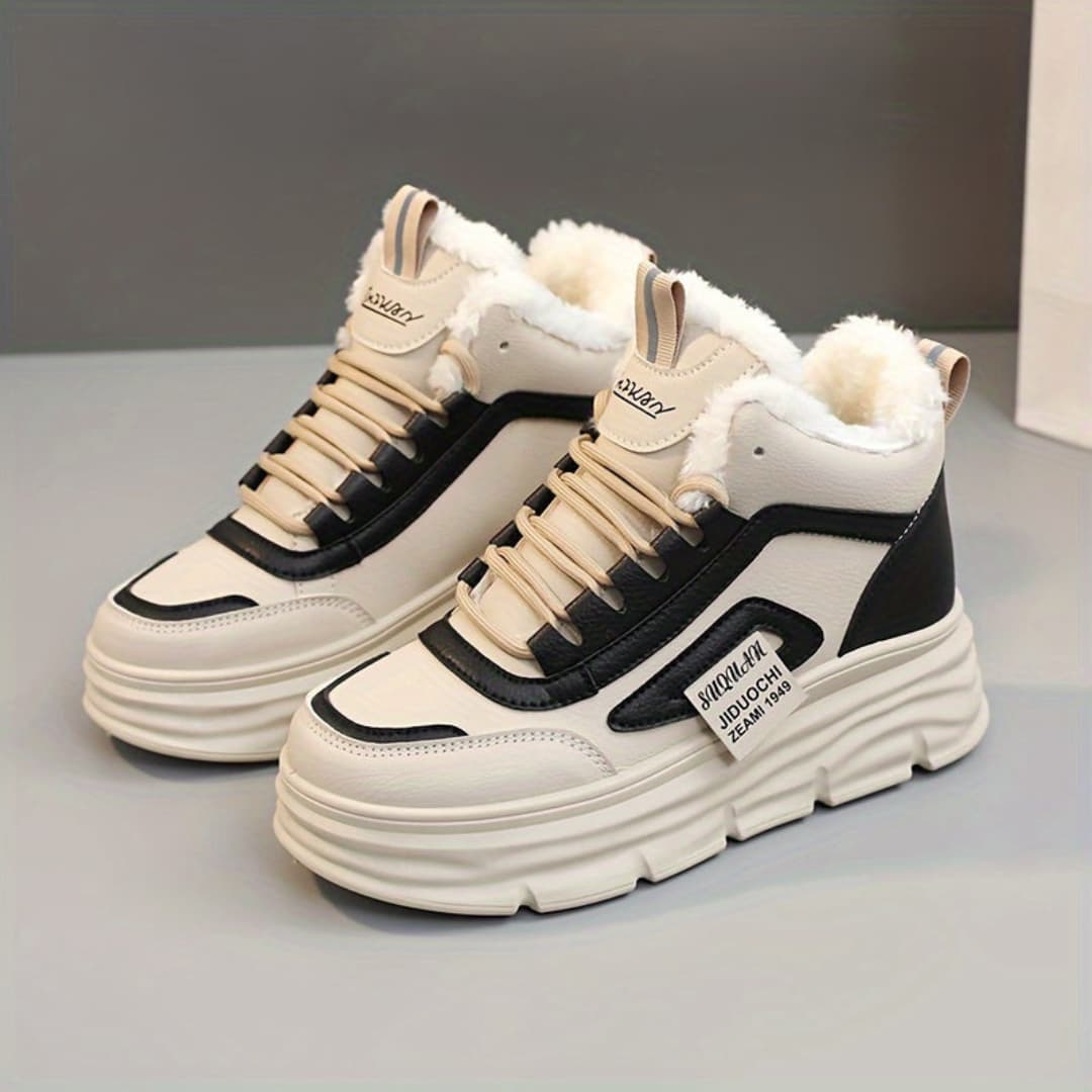 Women's Winter Sneakers Thick Sole Fleece Lining for Ultimate Comfort