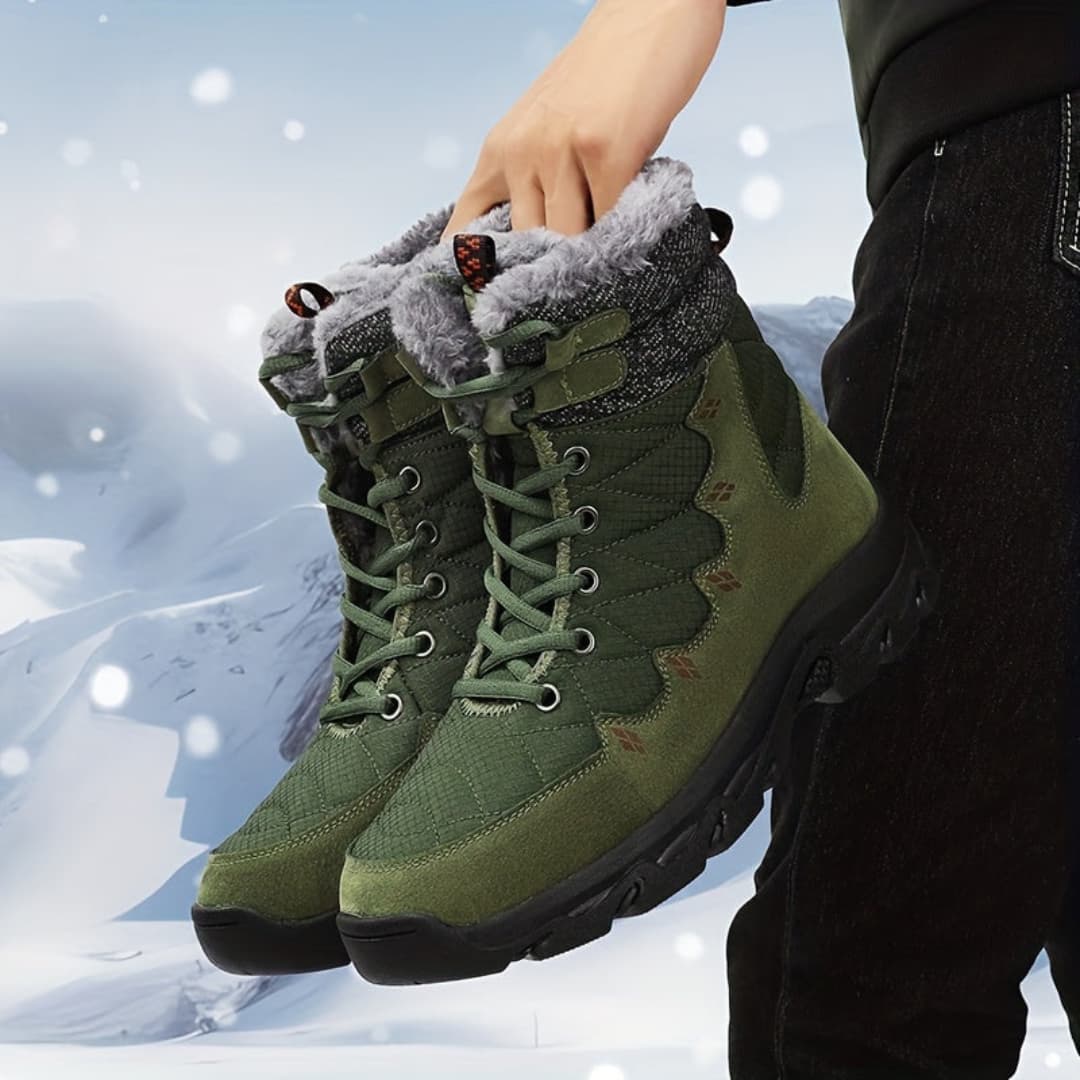 Winter thermal hiking shoes for men Warm durable and slip-resistant
