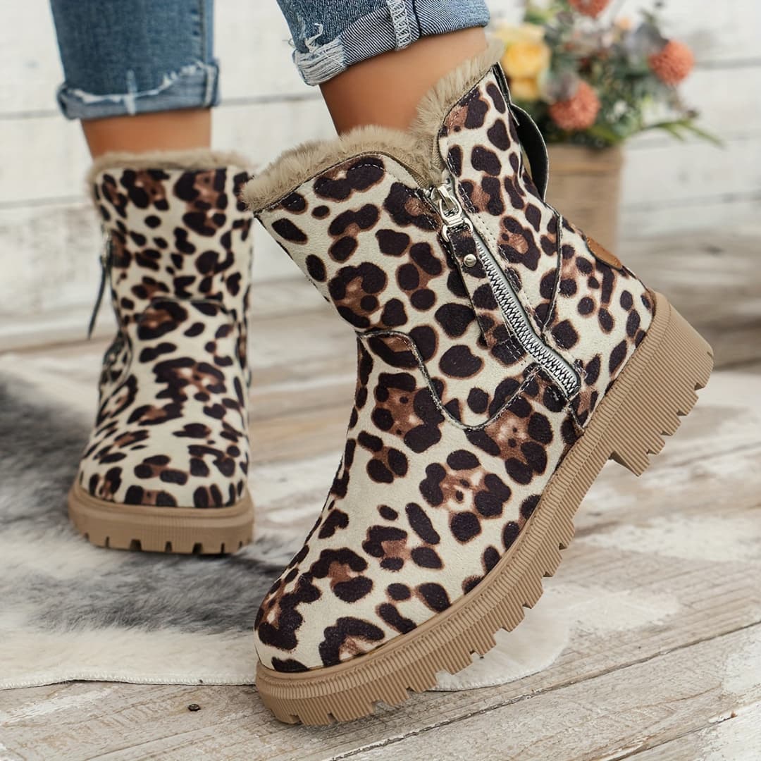 Women's Winter Platform Boots with Mid Heel Cozy and Stylish for All Seasons