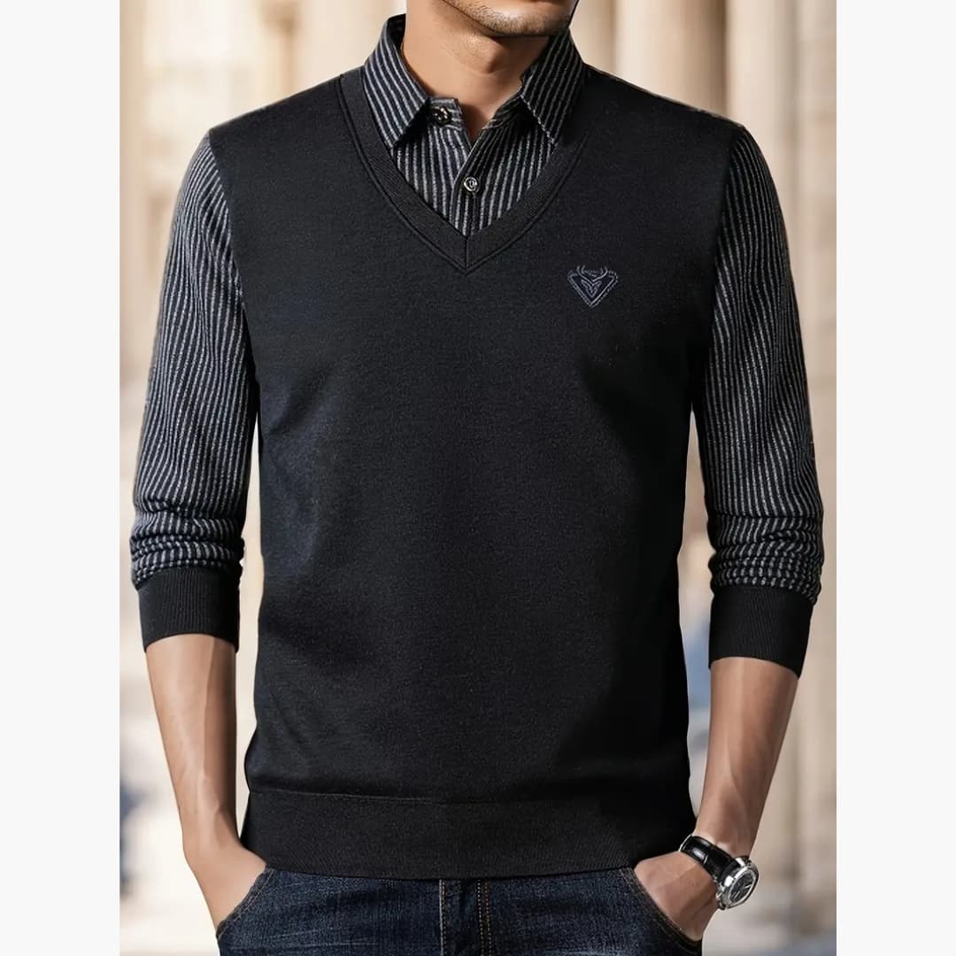 Rafael - Stylish striped knitted sweater for men