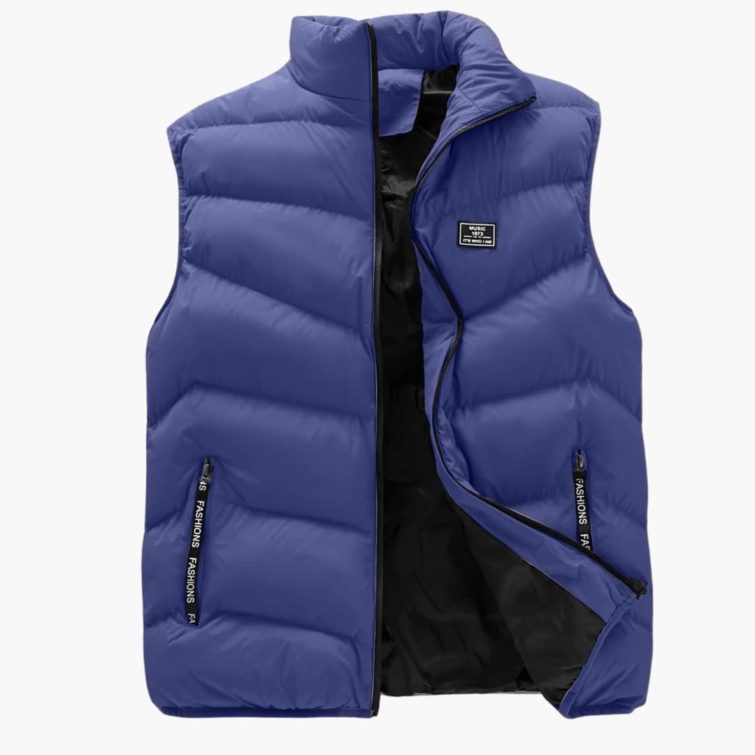 Bruno - Casual vest with zipper for men