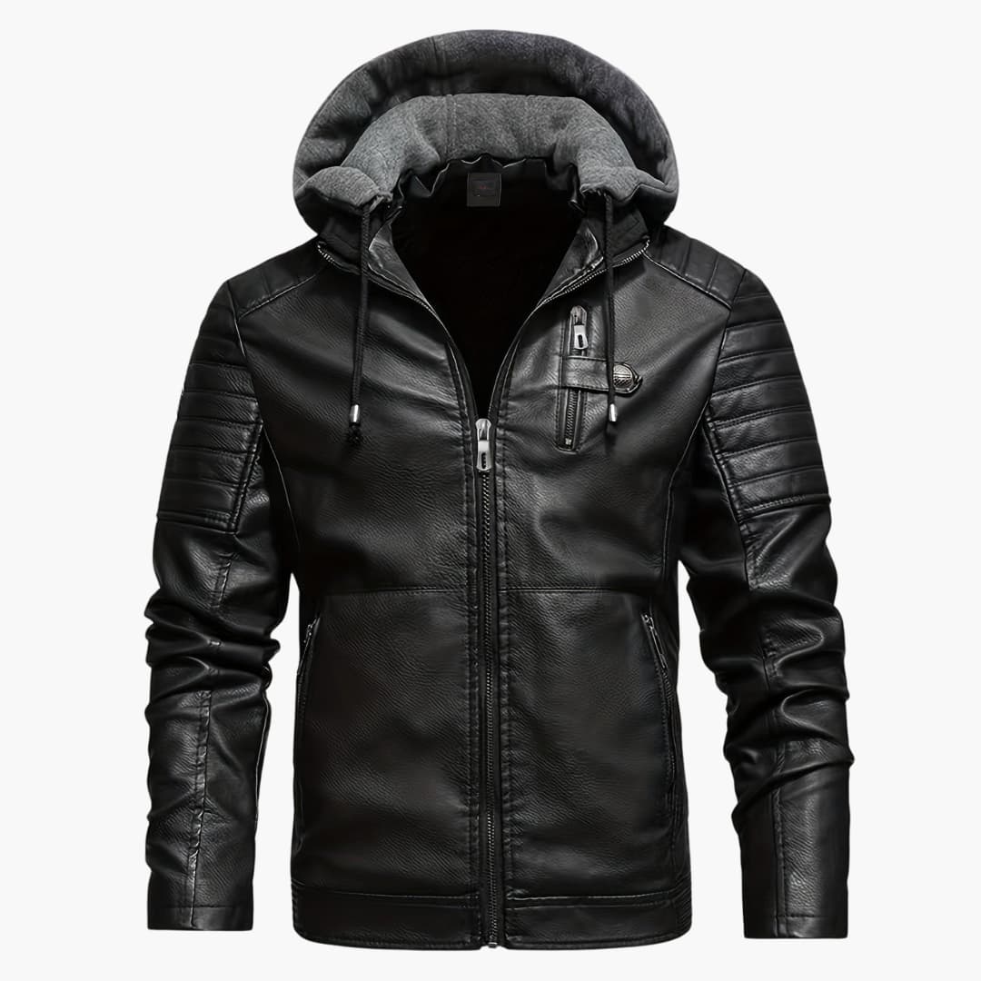 Men's softshell jacket with hood, windproof jacket