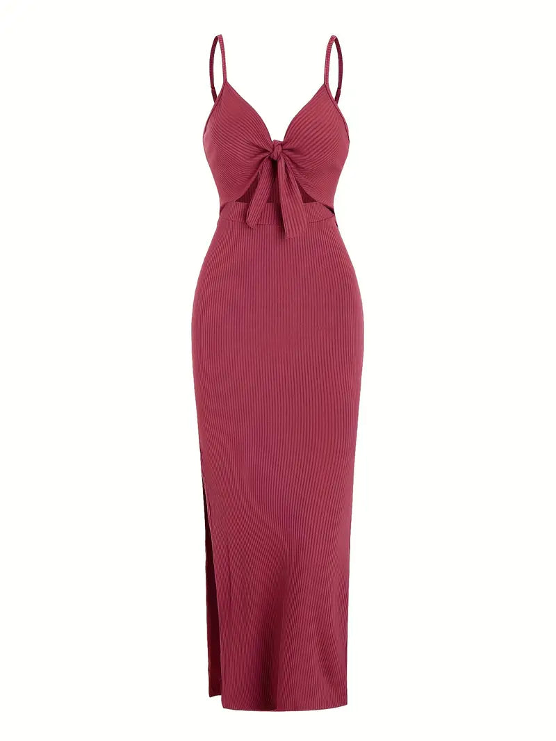 ELENA - Women's cutout split dress
