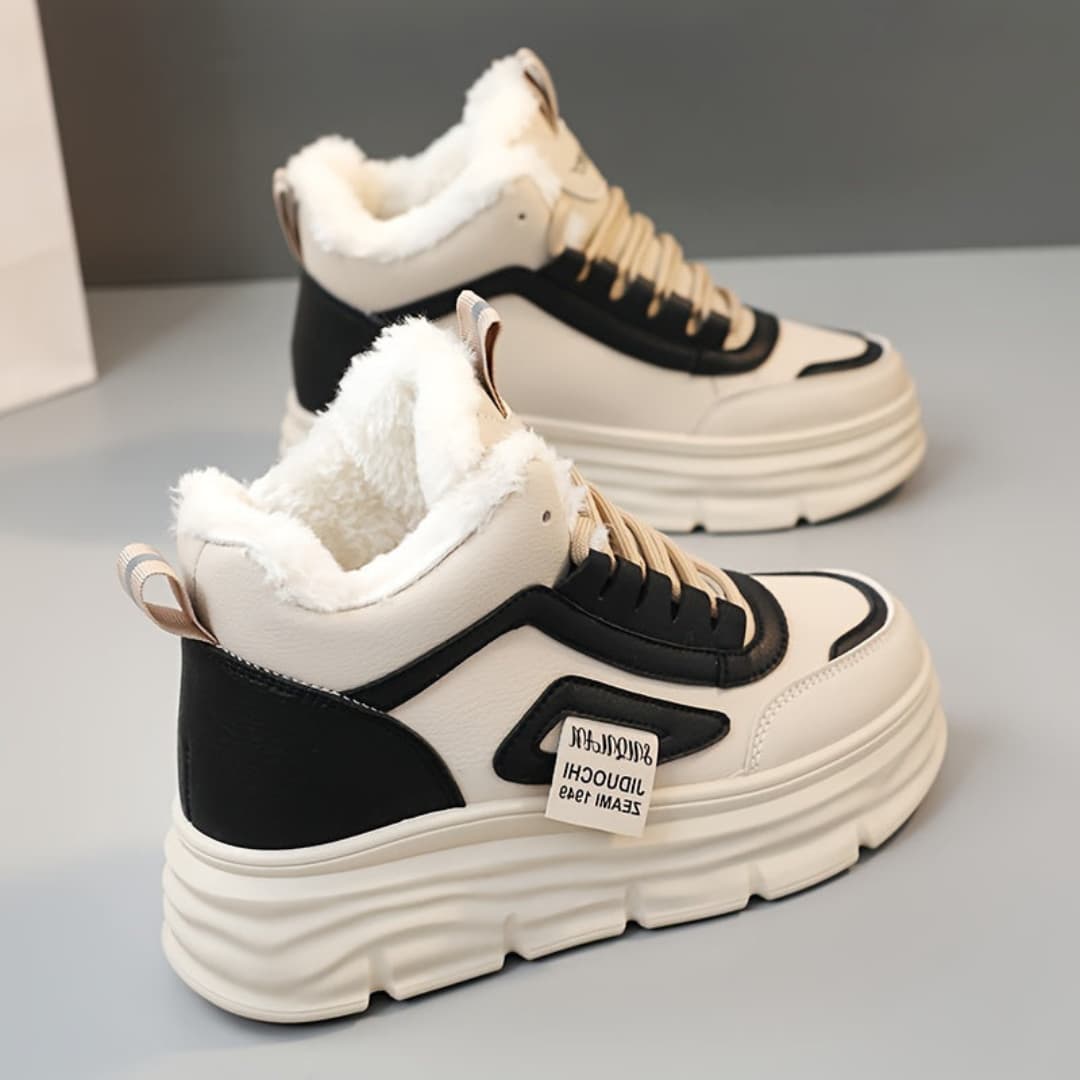 Women's Winter Sneakers Thick Sole Fleece Lining for Ultimate Comfort