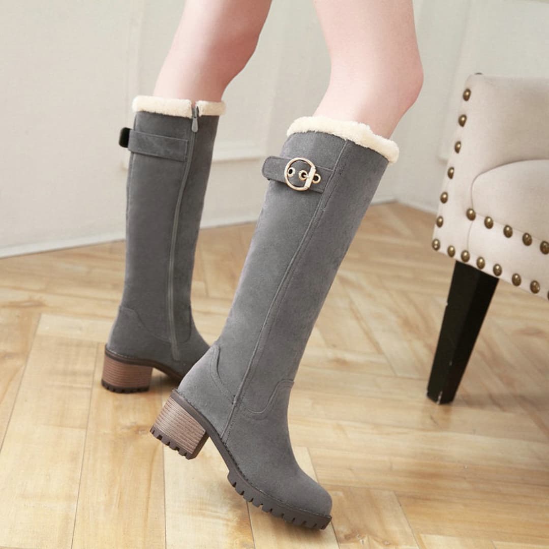 Enya - Comfortable high-heeled boots for women