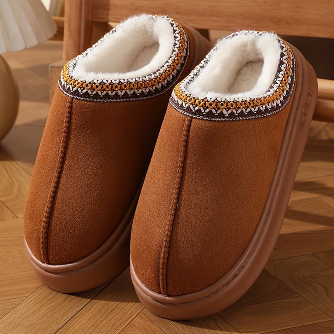 Women's Winter Slippers with Plush Lining and Non-Slip Sole