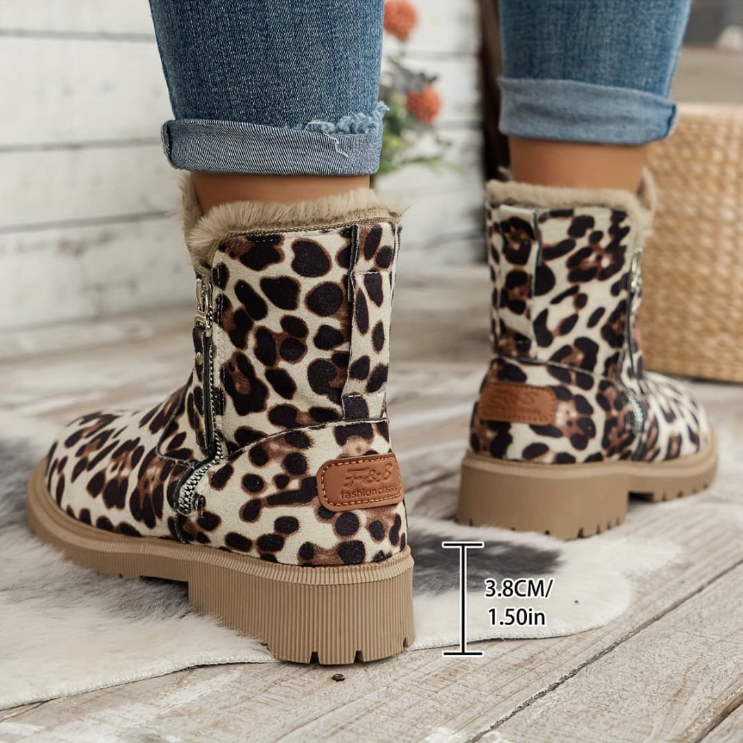 Women's Winter Platform Boots with Mid Heel Cozy and Stylish for All Seasons