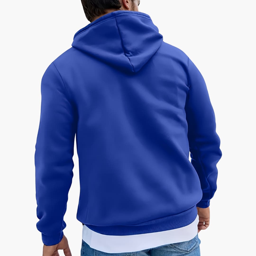 Hoodie with Christmas Trees and Reindeer Pattern Relaxed Pullover