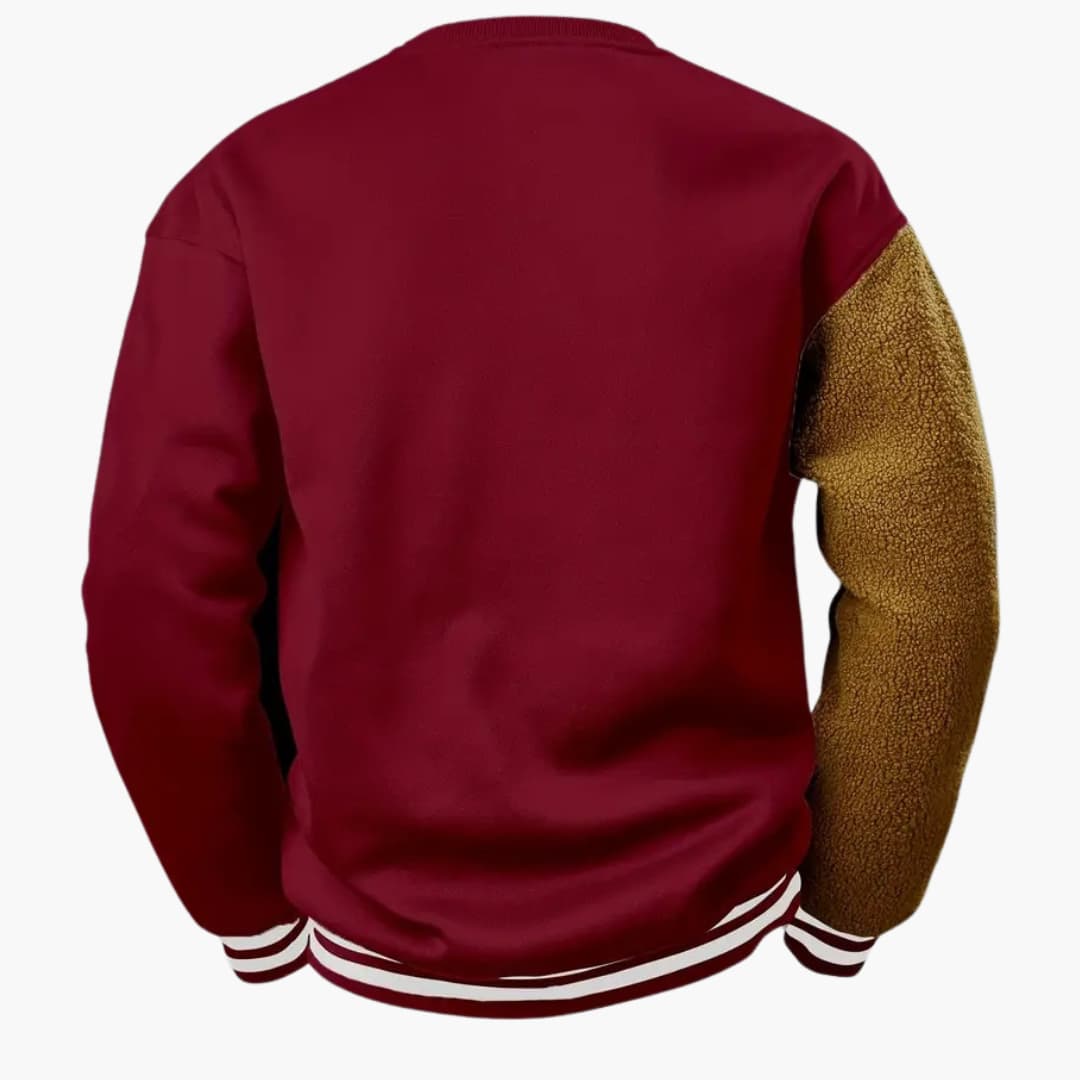 Dragomir - Comfortable sweater with bear embroidery for men