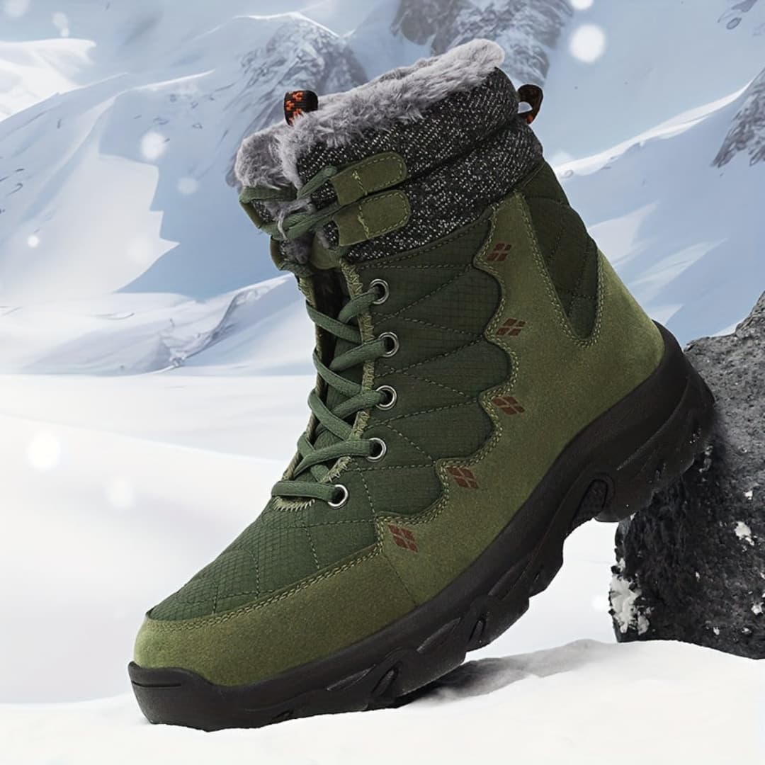 Winter thermal hiking shoes for men Warm durable and slip-resistant