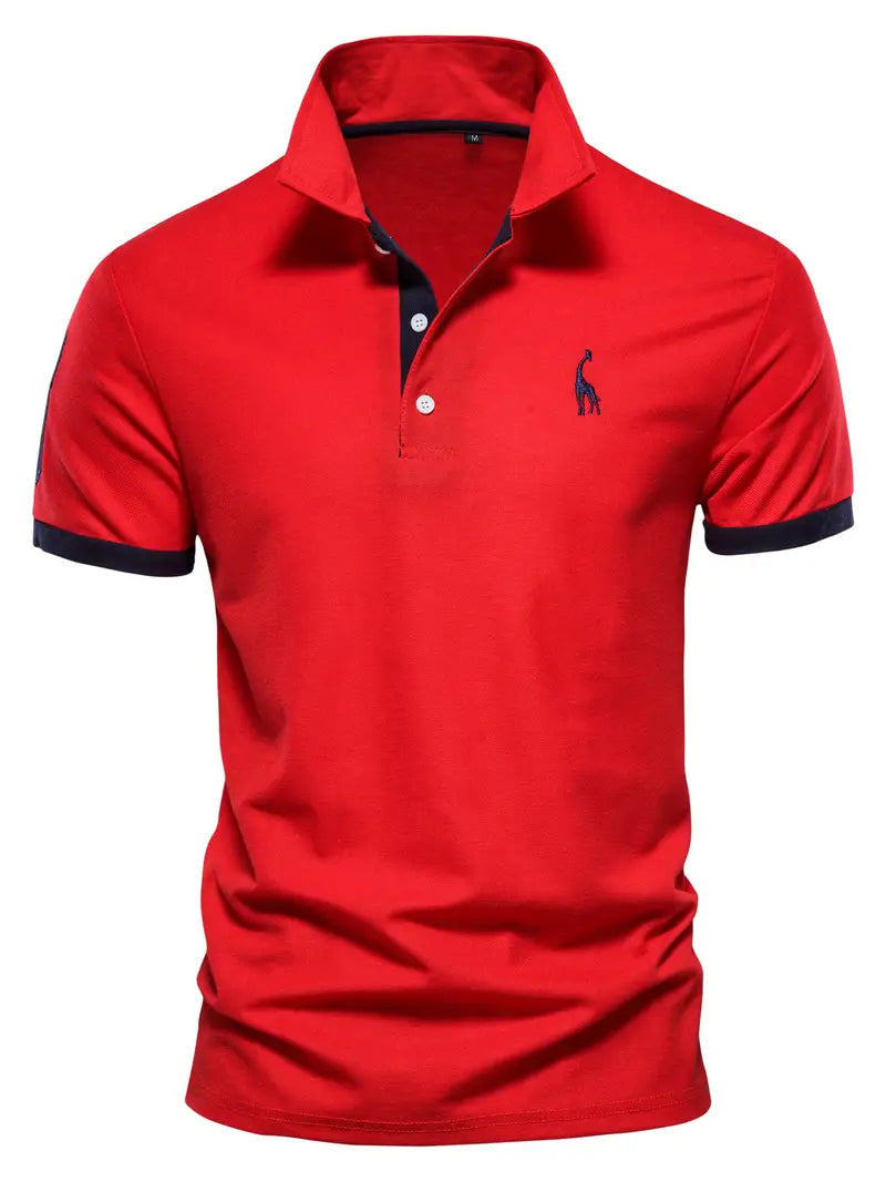 Harrison™ - Slim-fit Embroidered Striped Polo Shirt