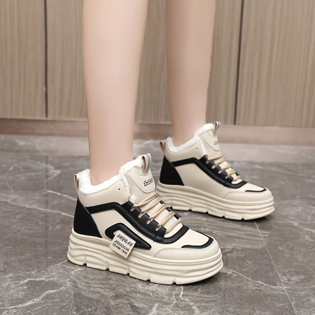 Women's Winter Sneakers Thick Sole Fleece Lining for Ultimate Comfort