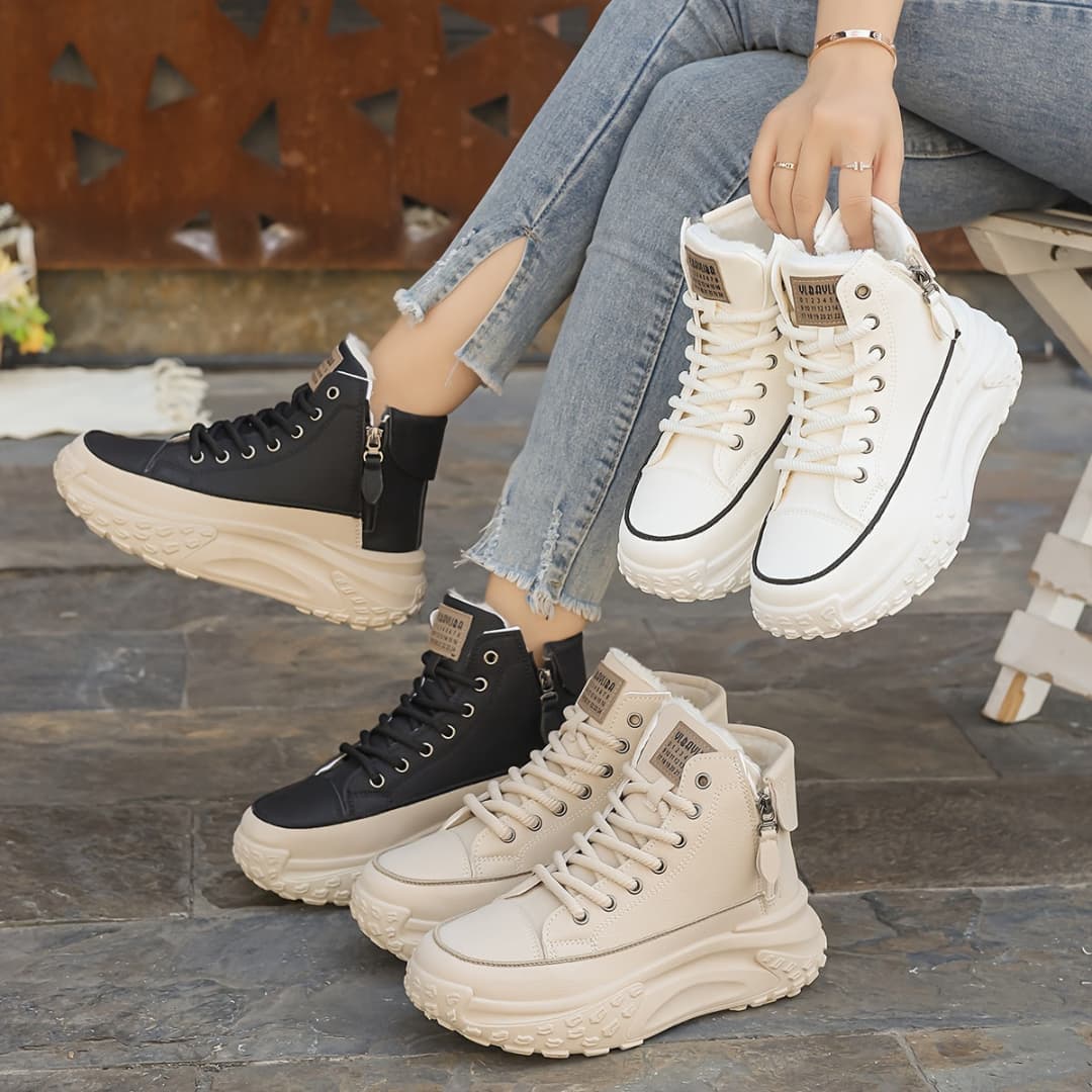 Women's High Winter Sneakers Warm Comfort Style