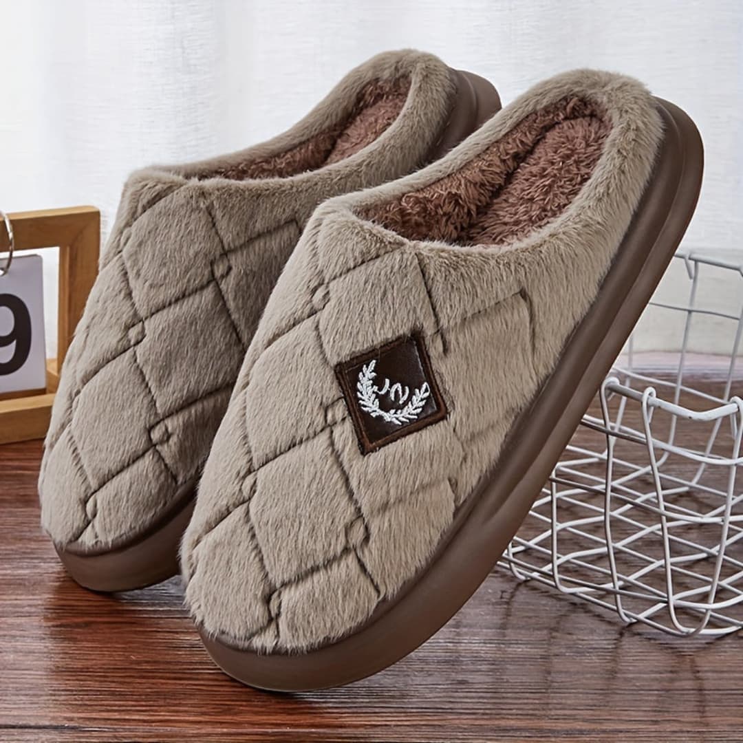 Herres slippers for winter use Soft warm and non-slip