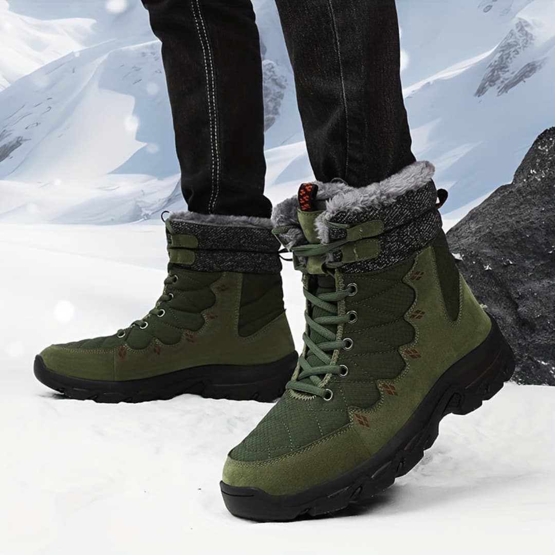 Winter thermal hiking shoes for men Warm durable and slip-resistant