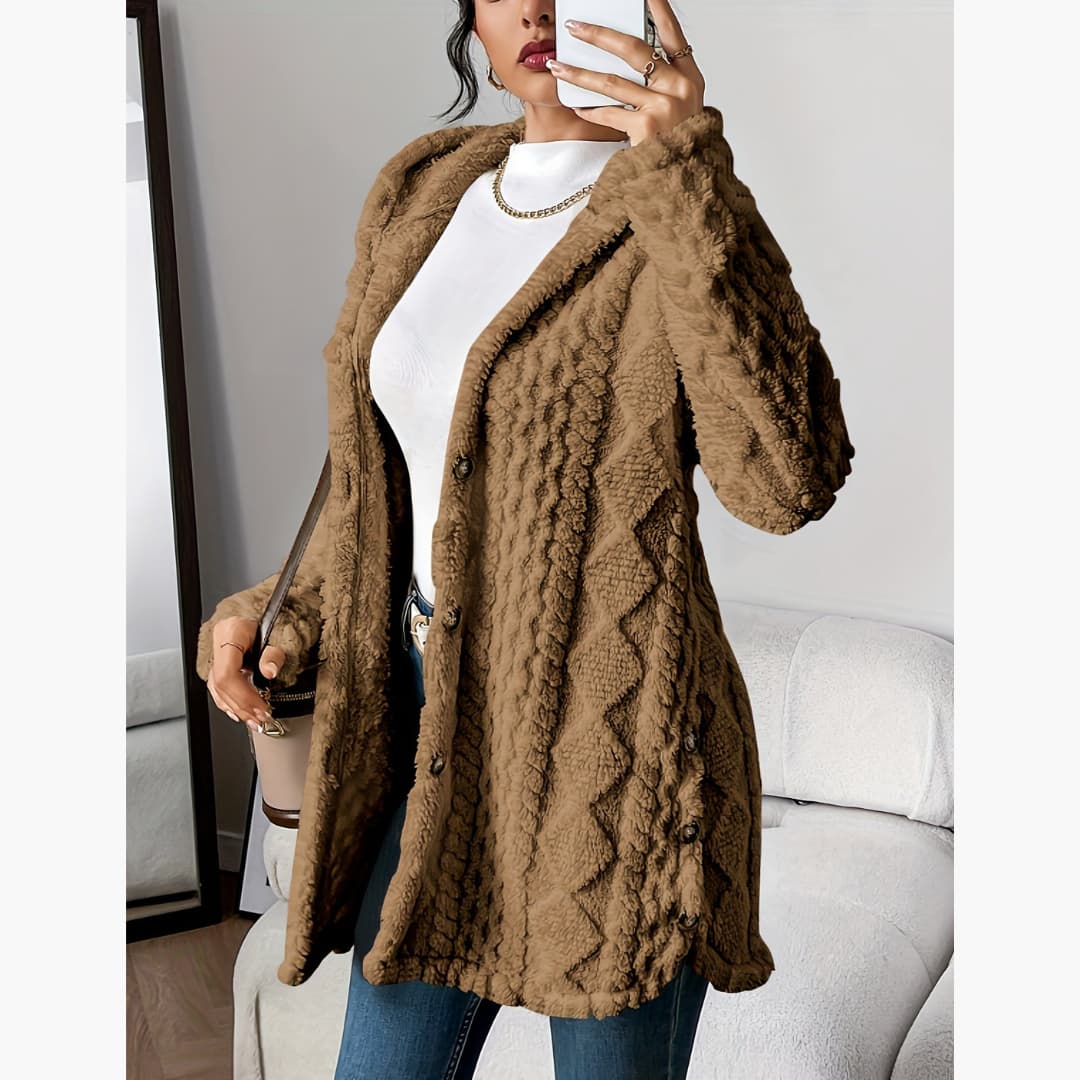 Edith - Cozy hoodie with teddy sweater for women