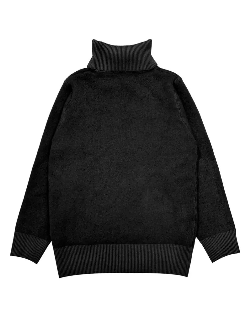 Solid thermal high-neck sweater for women