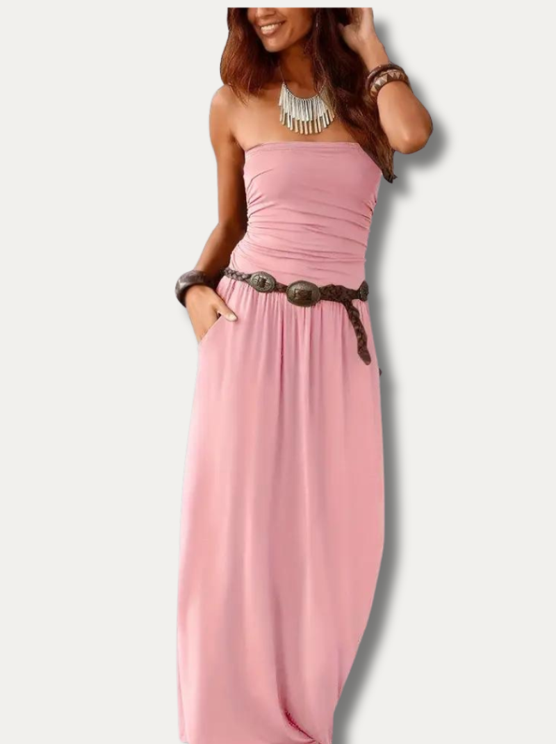SOLVEIG - Elegant strapless dress
