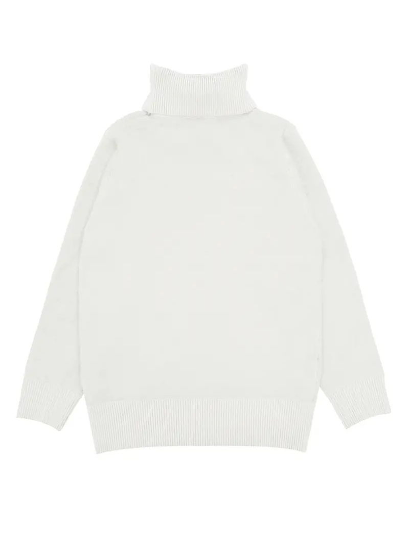 Solid thermal high-neck sweater for women