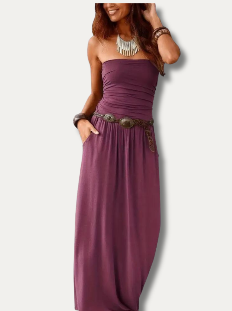 SOLVEIG - Elegant strapless dress