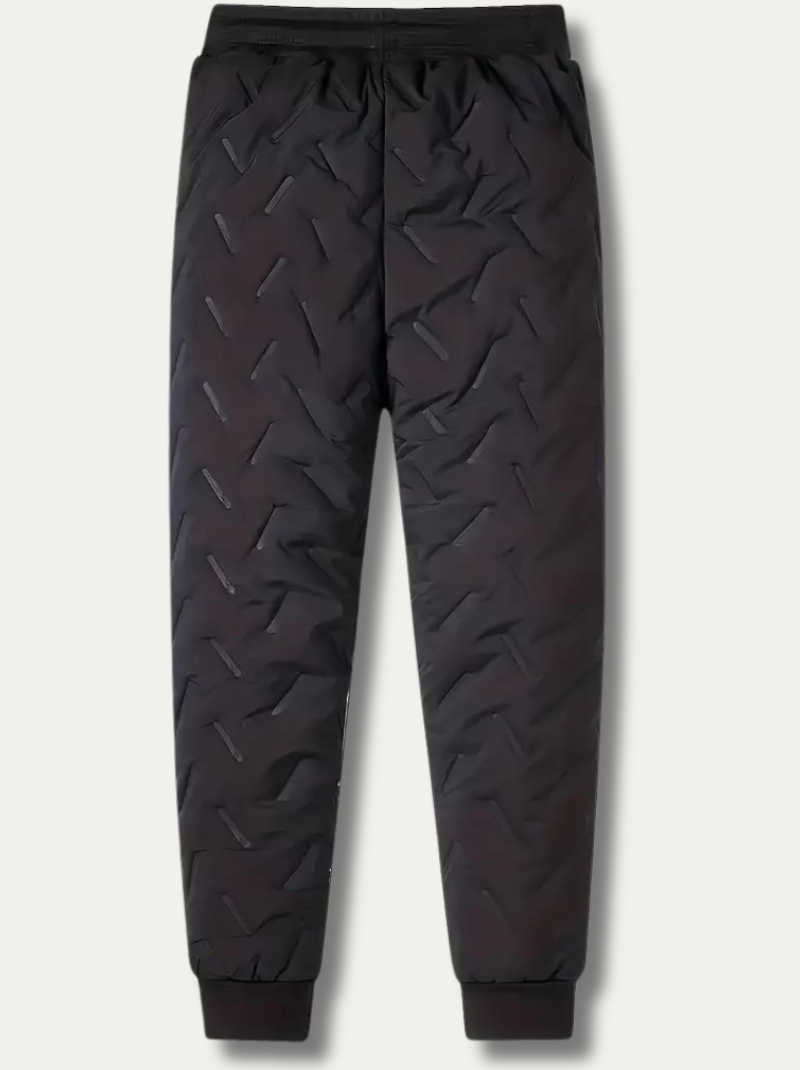 Varm fleece joggebukse med glidelås for menn