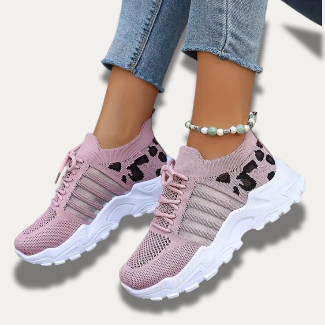 LUNA - Casual sneakers with leopard pattern