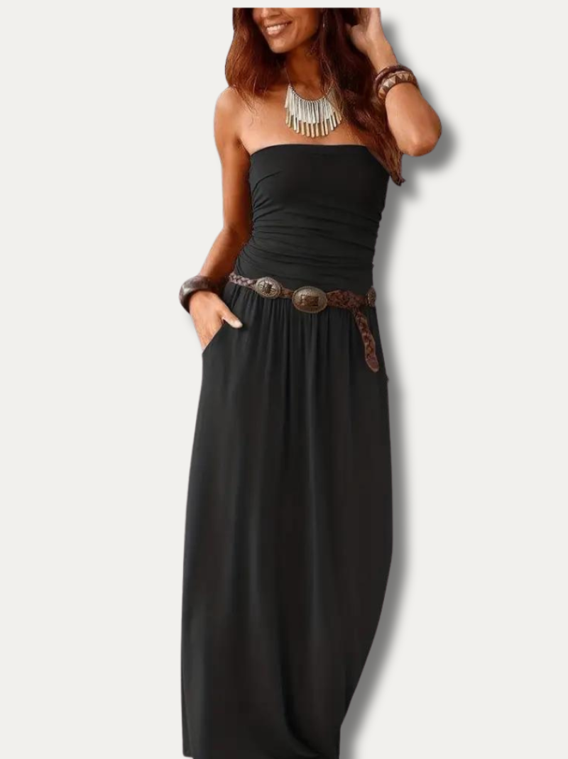 SOLVEIG - Elegant strapless dress