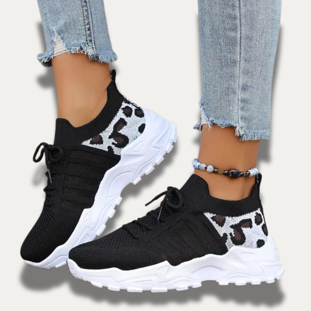 LUNA - Casual sneakers with leopard pattern