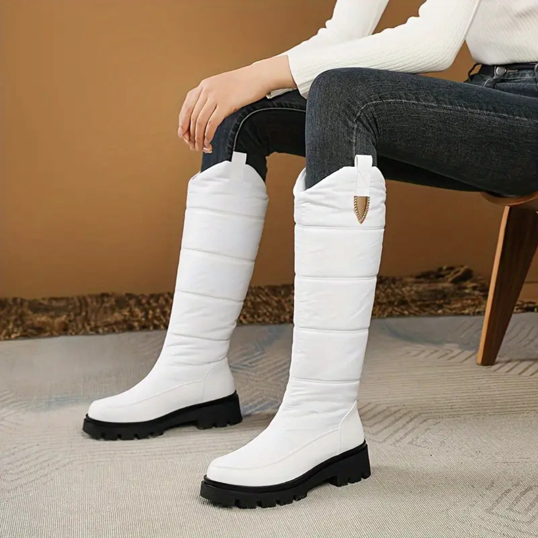 Waterproof women's boots with fleece lining and non-slip sole