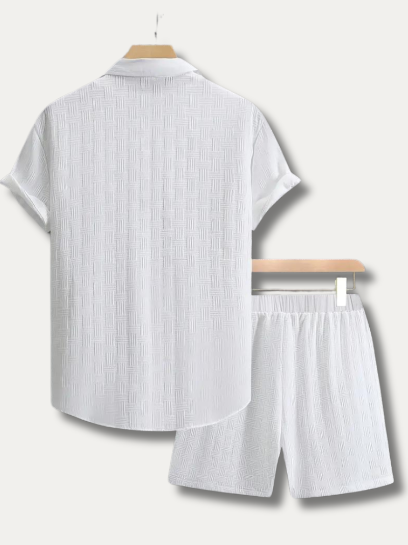 FINN - Checked short-sleeved shirt and shorts set
