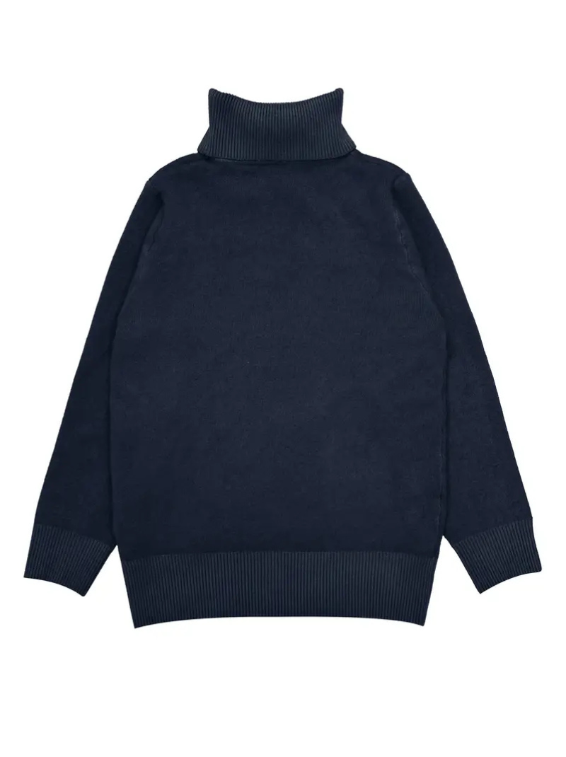 Solid thermal high-neck sweater for women
