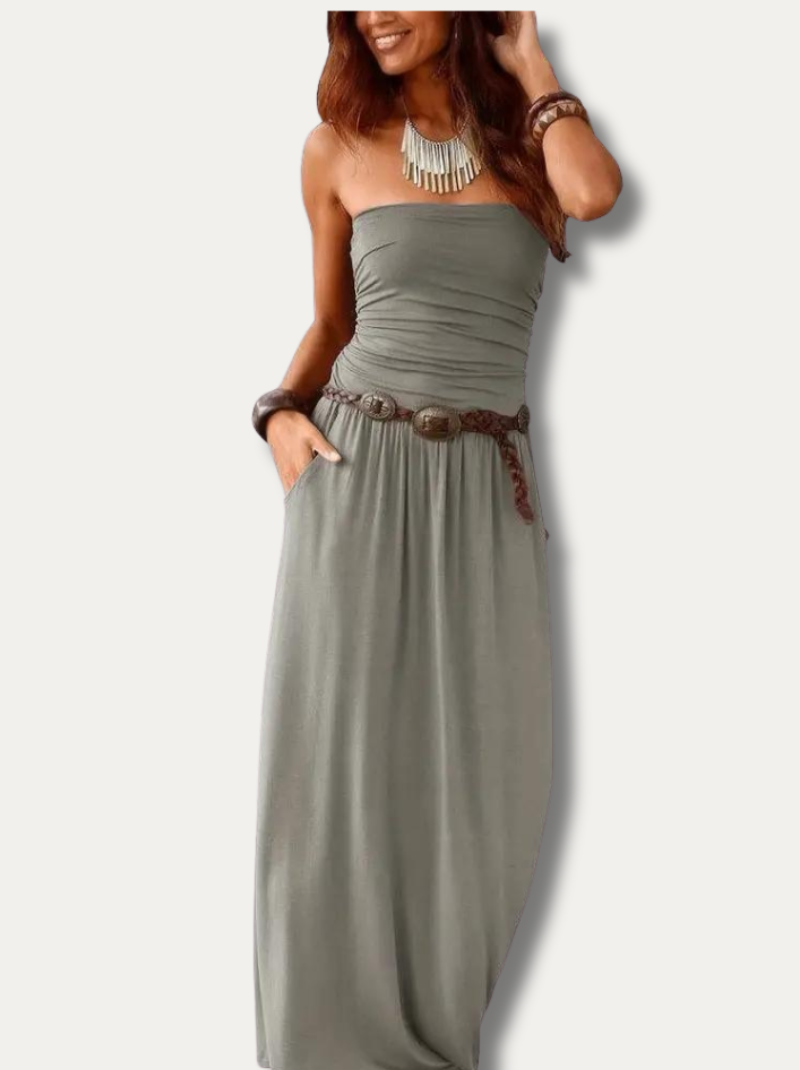 SOLVEIG - Elegant strapless dress