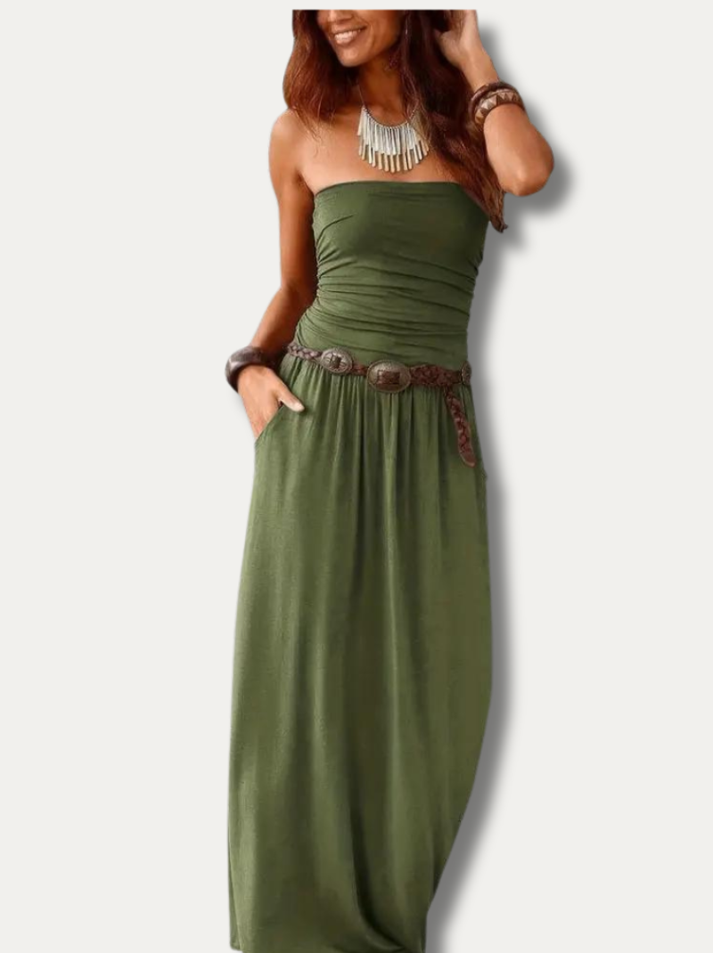 SOLVEIG - Elegant strapless dress
