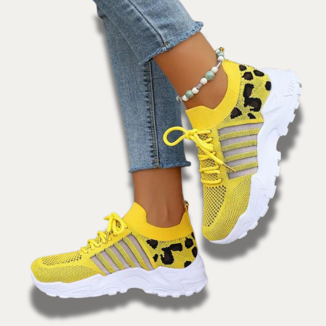 LUNA - Casual sneakers with leopard pattern