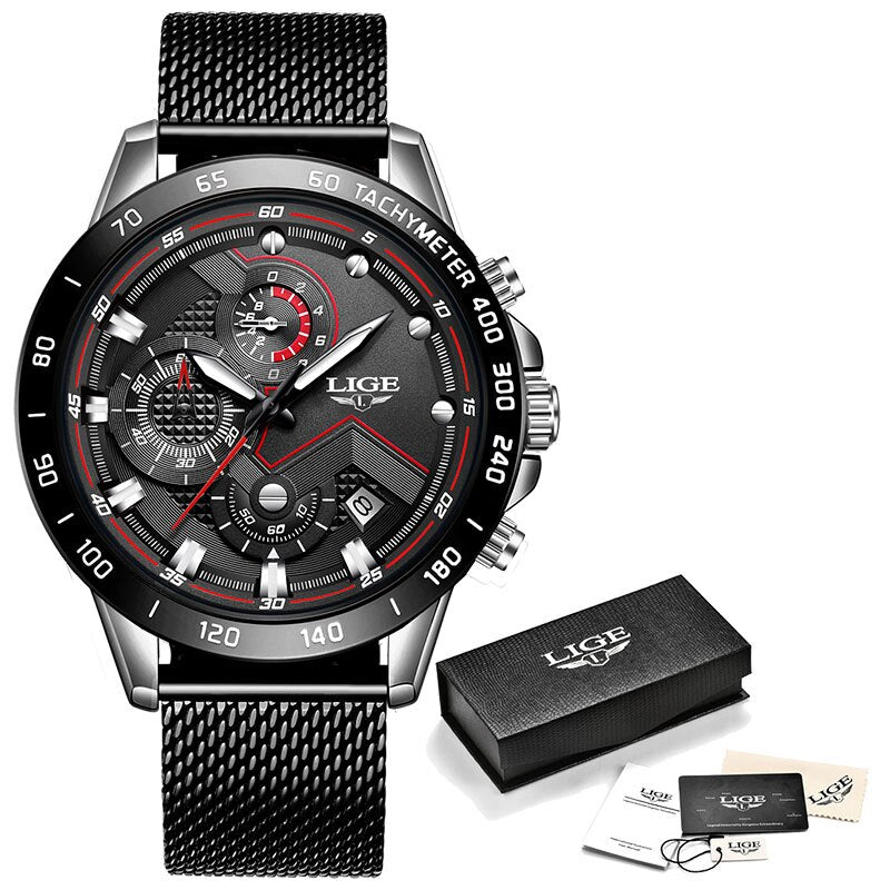 Timeless quartz watch in steel