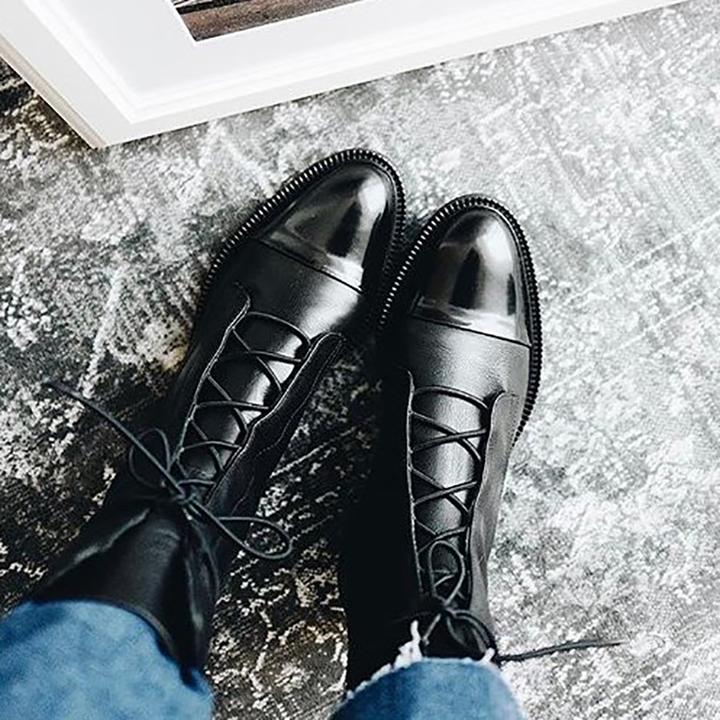 CHRISTINA™ - Vintage boots with heel for women